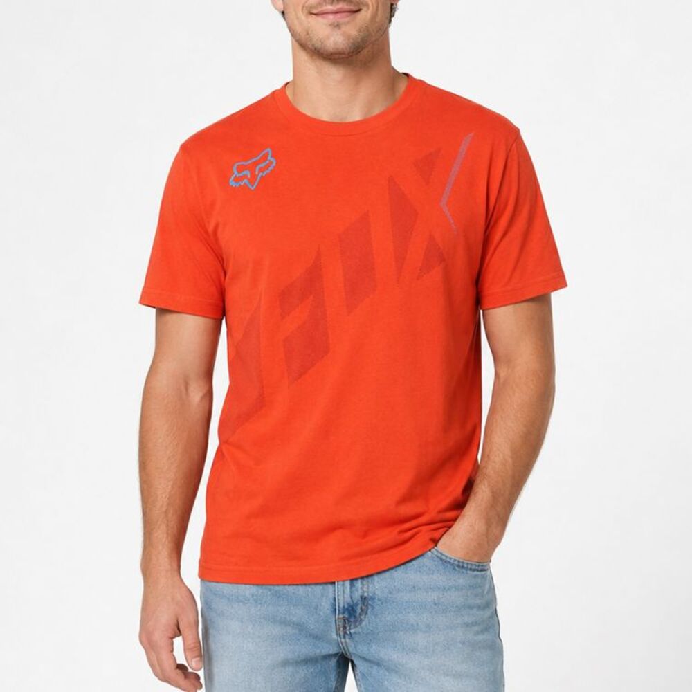 FOX Racing Men's Sz L Premium Fit Red Graphic T-Shirt Motocross MTB Cotton Blend